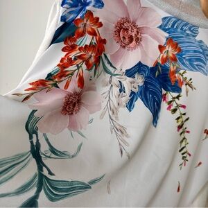 Ted Baker Ivory Josiiey Jamboree Open Knit Cardigan w/Floral Panel Sz 2 / US SZ6